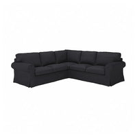 EKTORP cover for corner sofa, 4-seat, Hillared anthracite