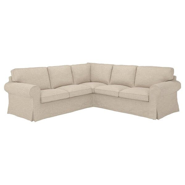 EKTORP - Corner sofa cover, 4 seater, Hillared beige , - best price from Maltashopper.com 80525216