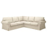 EKTORP cover for corner sofa, 4-seat, Kilanda light beige