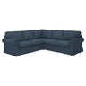EKTORP cover for corner sofa, 4-seat, Kilanda dark blue