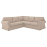 EKTORP cover for corner sofa, 4-seat, Tallmyra beige
