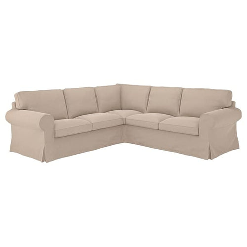 EKTORP - Corner sofa cover, 4 seater, Tallmyra beige ,