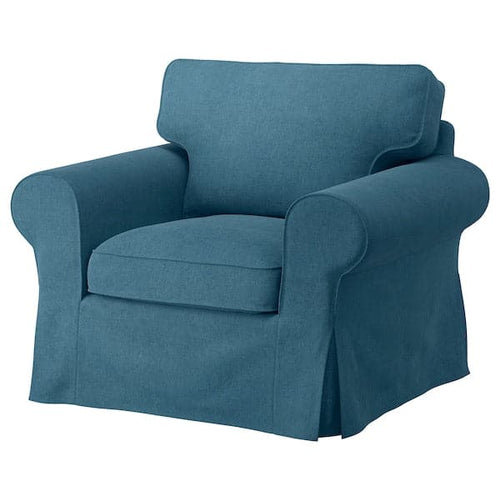 EKTORP - Armchair cover, Tallmyra blue ,