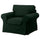 EKTORP cover for armchair, Tallmyra dark green