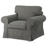 EKTORP armchair, Hakebo dark grey