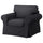 EKTORP - Armchair, Hillared anthracite ,