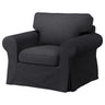 EKTORP armchair, Hillared anthracite, 104x88x88 cm