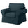 EKTORP armchair, Hillared dark blue, 104x88x88 cm