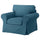 EKTORP armchair, Tallmyra blue, 104x88x88 cm