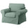 EKTORP armchair, Tallmyra light green, 104x88x88 cm