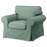 EKTORP armchair, Tallmyra light green, 104x88x88 cm