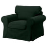 EKTORP armchair, Tallmyra dark green, 104x88x88 cm