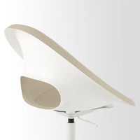 ELDBERGET / MALSKÄR - Swivel chair, beige/white - best price from Maltashopper.com 59444397