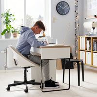 ELDBERGET / MALSKÄR - Swivel chair, beige/black - best price from Maltashopper.com 69331856