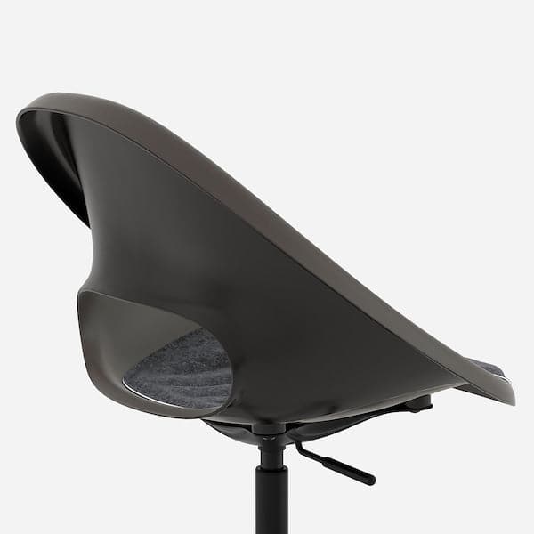 ELDBERGET / MALSKÄR Rotating chair with pillow - black/dark gray - best price from Maltashopper.com 29331900