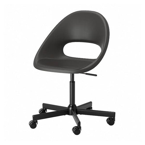 ELDBERGET / MALSKÄR - Swivel chair, dark grey/black