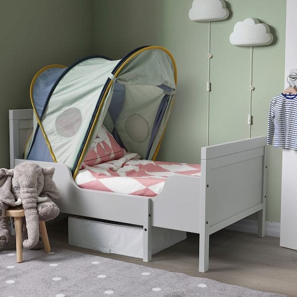 Ikea ELDFLUGA - Bed tent, blue/green, 70/80/90