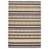 ELLJUSSPÅR rug, low pile, multicolour/striped handmade, 170x240 cm