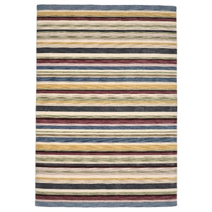 Ikea ELLJUSSPÅR - Rug, low pile, multicolour/striped handmade, 170x240 cm