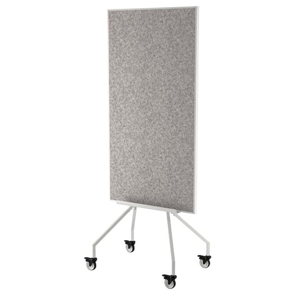 ELLOVEN - Whiteboard/noticeboard with castors, white, 70x180 cm - best price from Maltashopper.com 70474769