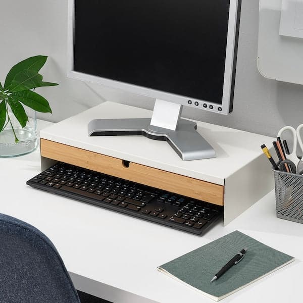 Ikea ELLOVEN - Monitor stand with drawer, white