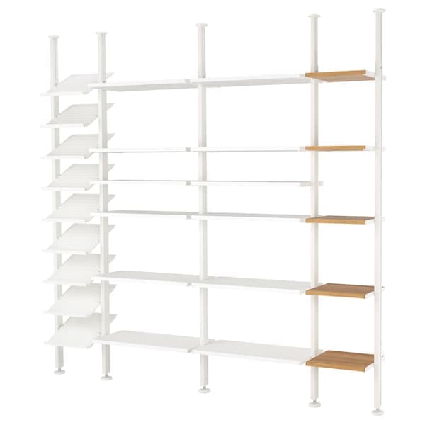 ELVARLI - Open combination, white/amber, 262x36x222-350 cm - best price from Maltashopper.com 99188003
