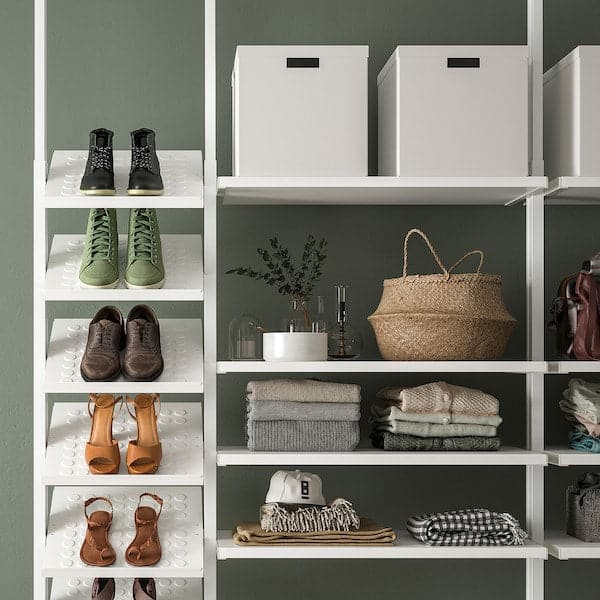 Ikea ELVARLI - Open combination, white/amber, 262x36x222-350 cm