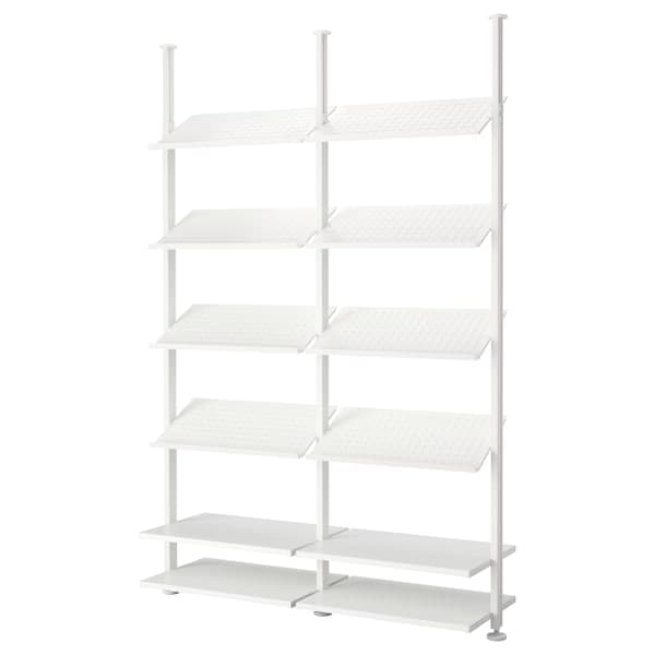 ELVARLI - Open storage combination, white, 175x51x222-350 cm