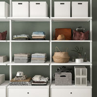 ELVARLI - Open storage combination, white, 258x51x222-350 cm - best price from Maltashopper.com 09187809