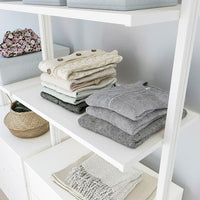 ELVARLI - Open storage combination, white, 258x51x222-350 cm - best price from Maltashopper.com 09187809