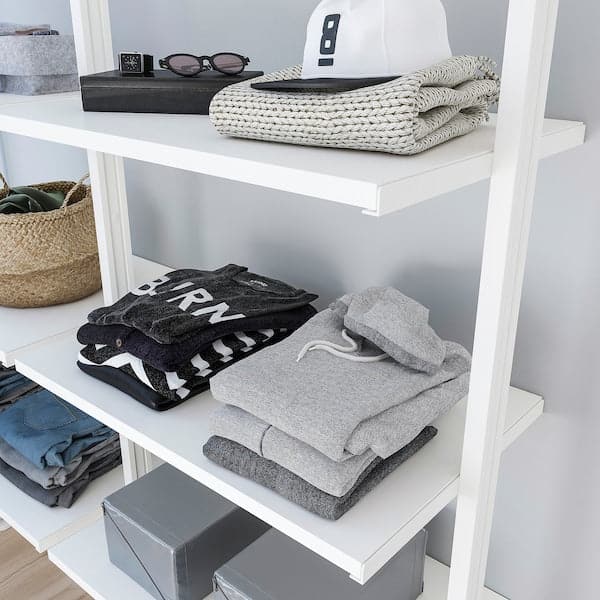 Ikea ELVARLI - Open storage combination, white, 175x51x222-350 cm