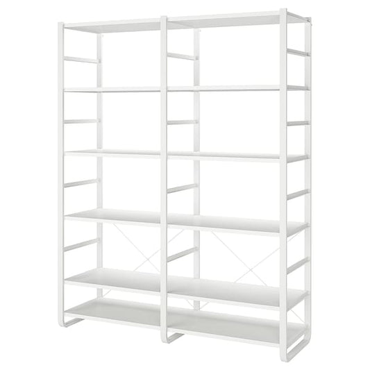 Ikea ELVARLI - Open storage combination, white, 165x55x216 cm
