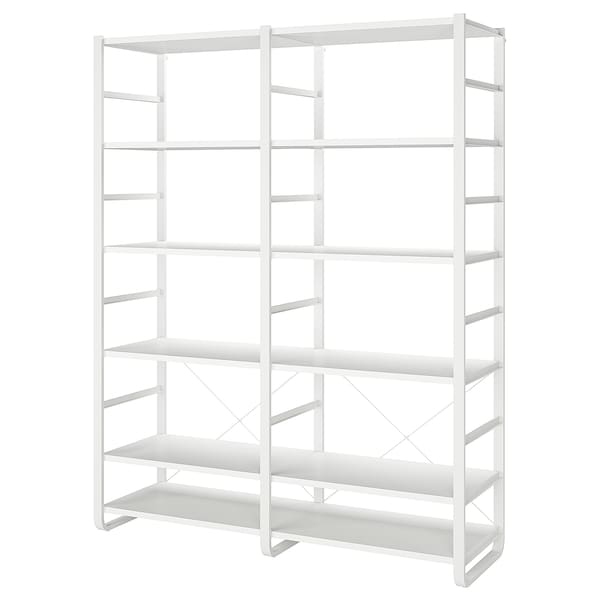 Ikea ELVARLI - Open storage combination, white, 165x55x216 cm
