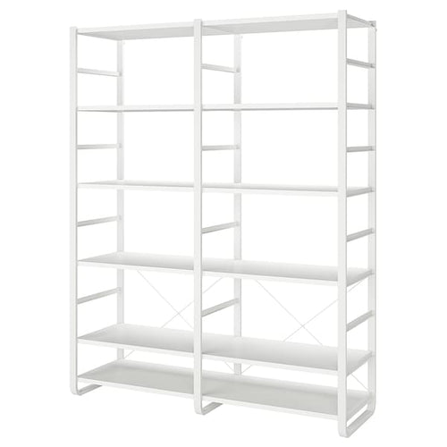 ELVARLI - Open storage combination, white, 165x55x216 cm