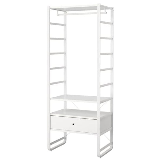 Ikea ELVARLI - Wardrobe combination, white, 84x55x216 cm