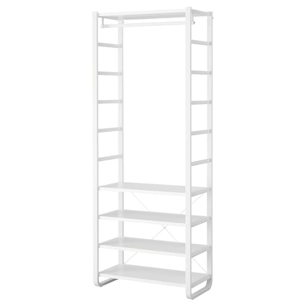 ELVARLI - Wardrobe combination, white, 84x40x216 cm