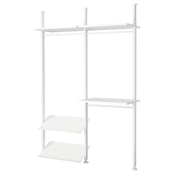 ELVARLI - Wardrobe combination, white, 175x51x222-350 cm