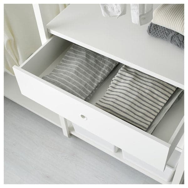 Ikea ELVARLI - Wardrobe combination, white, 165x55x216 cm