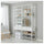ELVARLI wardrobe combination, white, 165x40x216 cm