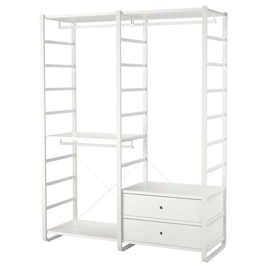 ELVARLI - Wardrobe combination, white, 165x55x216 cm - best price from Maltashopper.com 49212067
