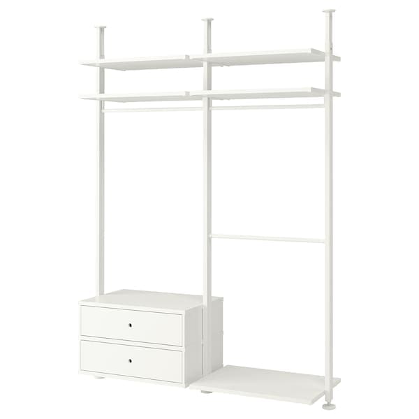 Ikea ELVARLI - Wardrobe combination, white, 175x51x222-350 cm