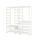 ELVARLI wardrobe combination, white, 205x55x216 cm