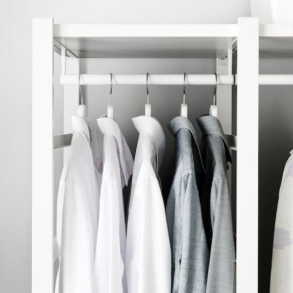 Ikea ELVARLI - Wardrobe combination, white, 125x55x216 cm