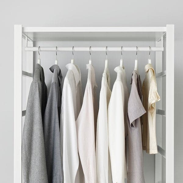Ikea ELVARLI - Wardrobe combination, white, 205x55x216 cm