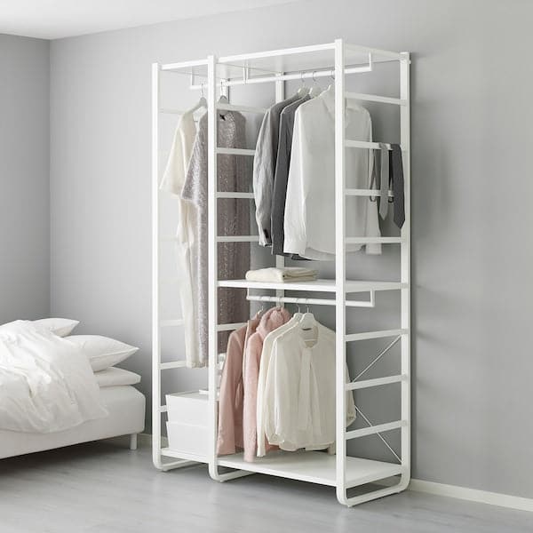 ELVARLI - Wardrobe combination, white, 125x55x216 cm - best price from Maltashopper.com 79158144