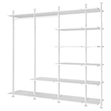 ELVARLI wardrobe combination, white, 303x51x222-350 cm
