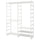 ELVARLI wardrobe combination, white, 165x55x216 cm