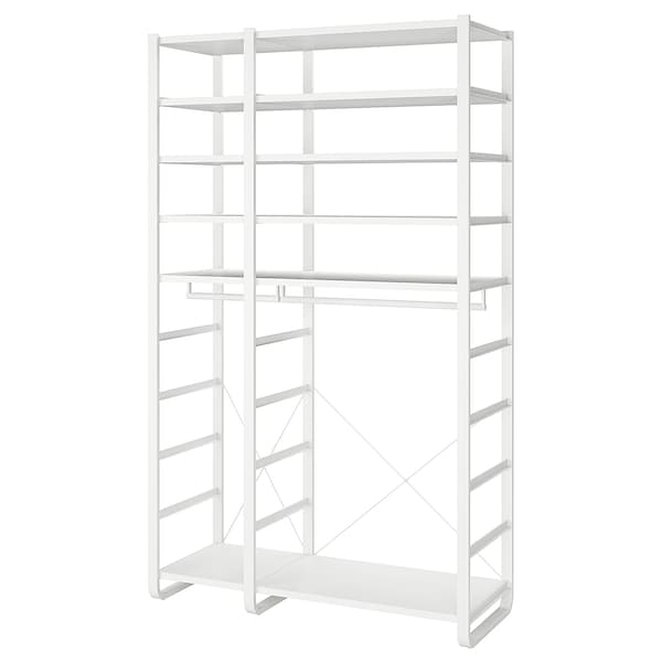 ELVARLI - Wardrobe combination, white, 125x55x216 cm