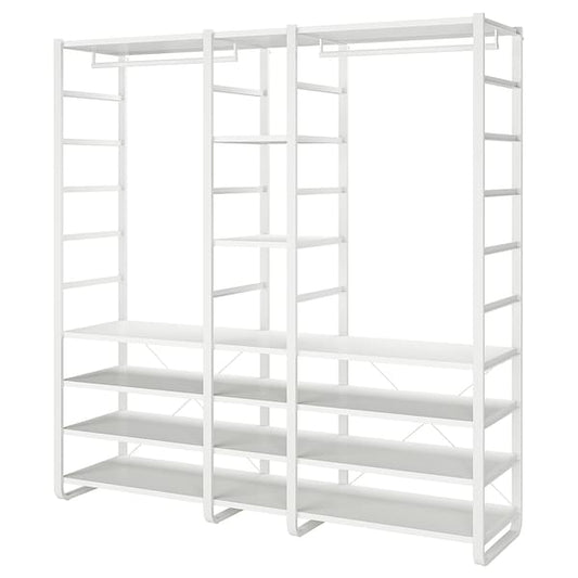 Ikea ELVARLI - Wardrobe combination, white, 205x55x216 cm