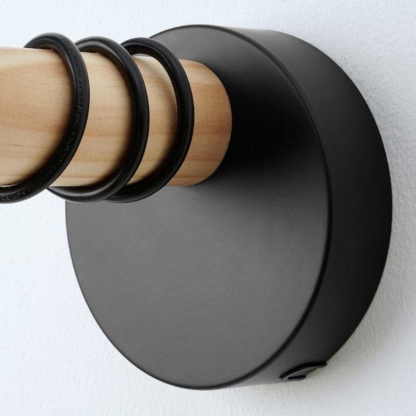 Ikea ENGARN Wall lamp, fixed installation - wood/metal black ,